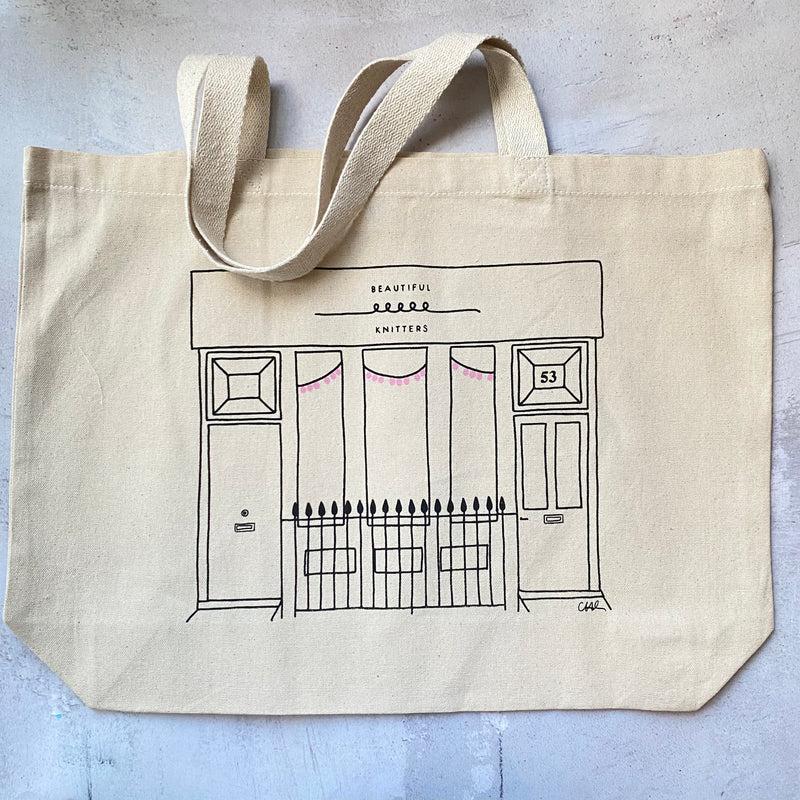 Beautiful Knitters SHOP FRONT TOTE BAG