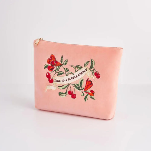 Fable England MIDSUMMER DREAM CHERRY VELVET POUCH