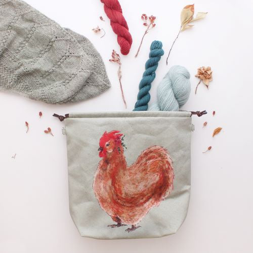 The Blue Rabbit House PROJECT BAG - Henrietta the Chicken - Beautiful Knitters