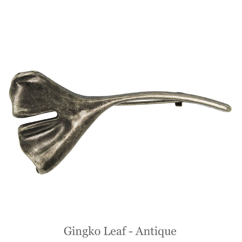 SHAWL PIN - Gingko Leaf - Antique - Beautiful Knitters