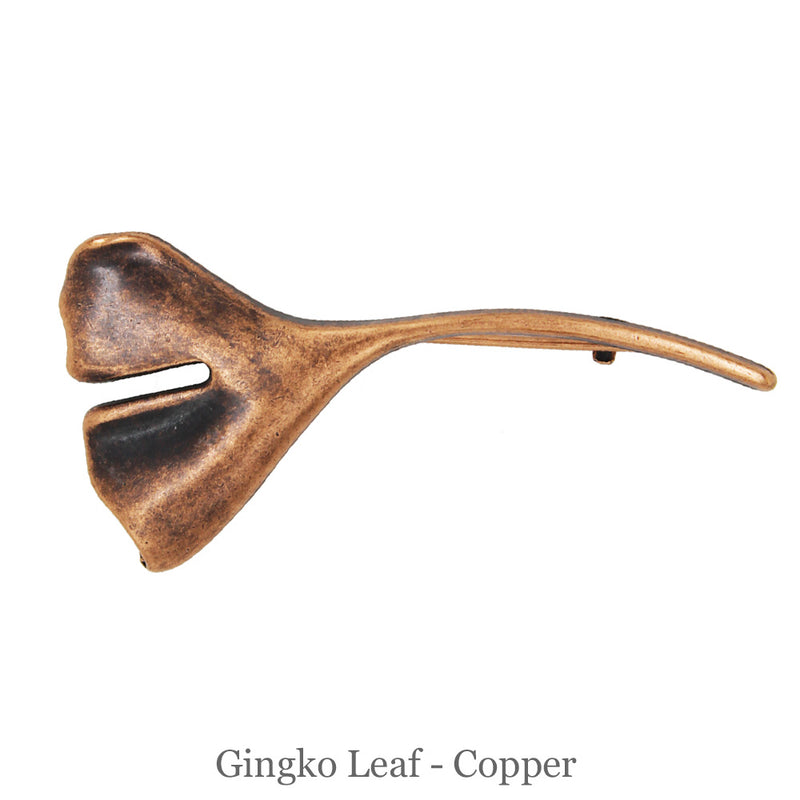 SHAWL PIN - Gingko Leaf - Copper - Beautiful Knitters