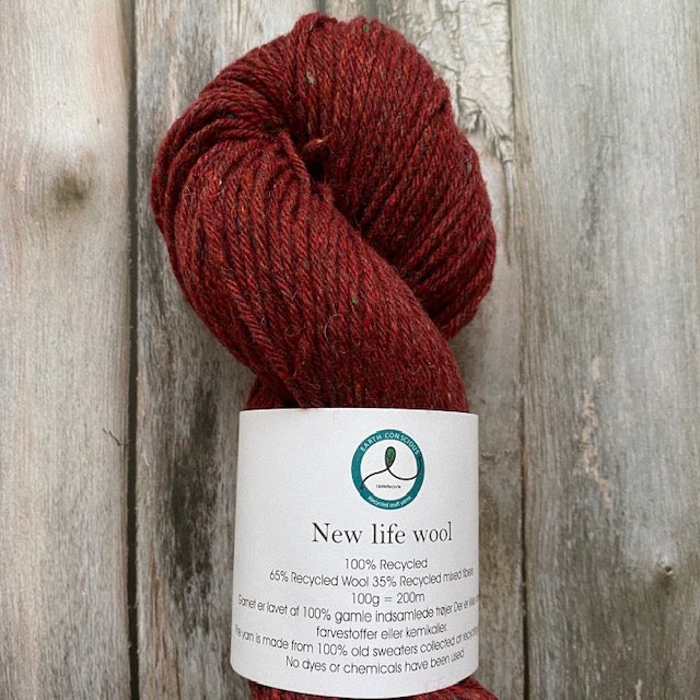 HjerteGarn NEW LIFE WOOL - 7080 Ruby - Beautiful Knitters