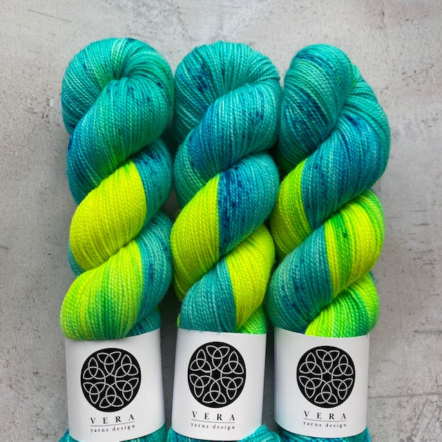 Vera Yarns Design MERINO SOCK HIGH TWIST - Cyan Ocean - Beautiful Knitters