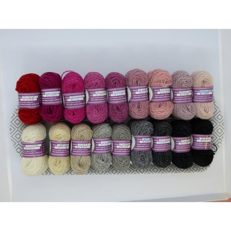 Wee County Yarns NOXAGONS COWL KIT - Pinks and Greys - Beautiful Knitters
